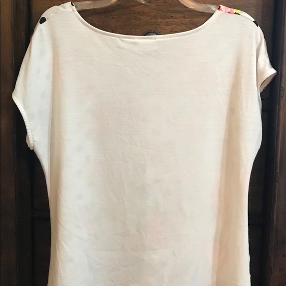 Kim Rogers PolkaDots Floral Top Size M - Picture 3 of 3